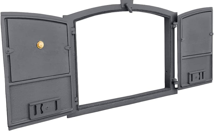 Sellon24® Ofentür aus Gusseisen Backofentür Steinofentür Pizzaofen 600x430