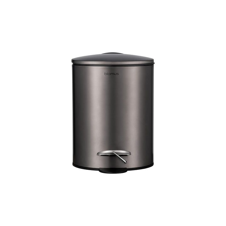 Blomus Treteimer -TUBO- | Stahl/Kunststoff | Burned Metal | 3 Liter | H 24 cm x B 16 cm x T 16 cm, B