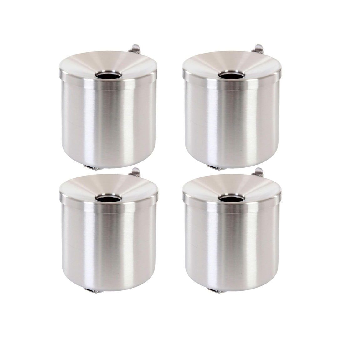 PROREGAL SuperSparSet 4x Runder feuerlöschender Wandaschenbecher | 2 Liter | HxØ 16x16cm | Metal | E
