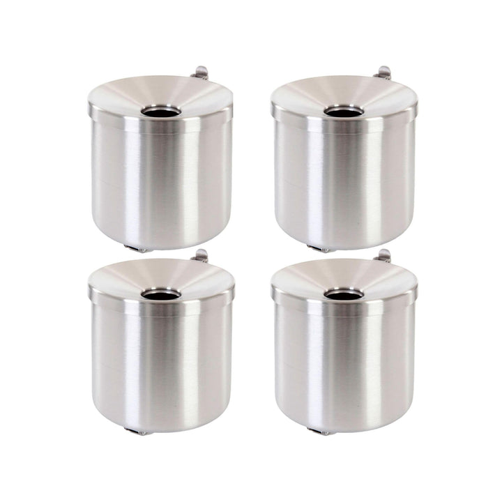 PROREGAL SuperSparSet 4x Runder feuerlöschender Wandaschenbecher | 2 Liter | HxØ 16x16cm | Metal | E