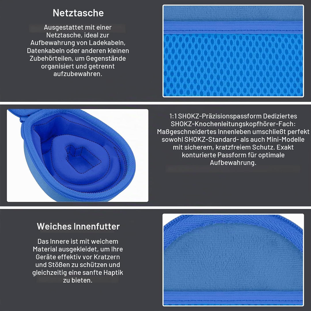 co2CREA für SHOKZ OpenRun Knochenschall Kopfhörer,Schutzhülle Tasche für OpenRun mini/Pro 2 mini/Ope