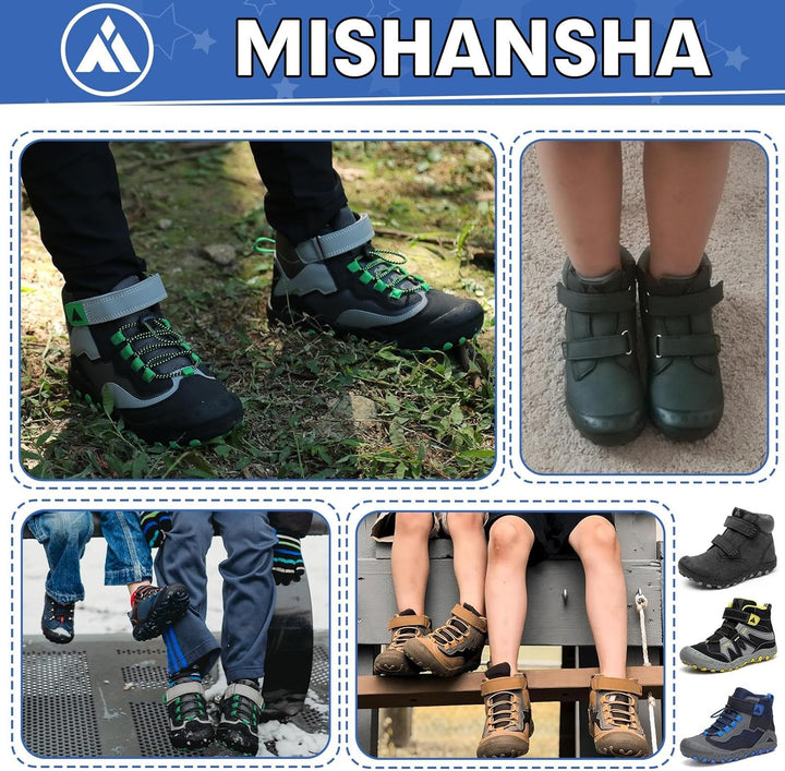 Mishansha Kinder Wanderschuhe rutschfest Trekkingschuhe Jungen Atmungsaktiv Outdoor Walkingschuhe Gr