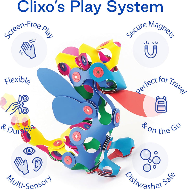 Clixo Super Rainbow 60 Piece Pack, 60 Piece Pack