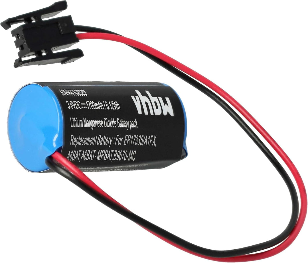 vhbw Batterie Ersatz für Mitsubishi B9670-MC, A6BAT, A6BAT-MRBAT. für Steuereinheit (1700 mAh, 3,6 V