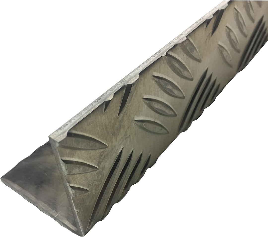 Aluminium Winkelprofil, Kantenprofil, 2000mm Aluwinkel 70x40 mm Schenkelinnenmass aus Alu Riffelblec