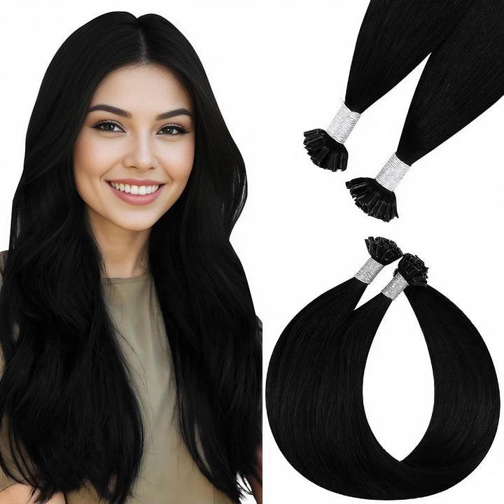 Easyouth Keratin Bonding Haar Extensions Bondings Nail Tip Remy Hair Extensions 14 Zoll 50g/50Stück
