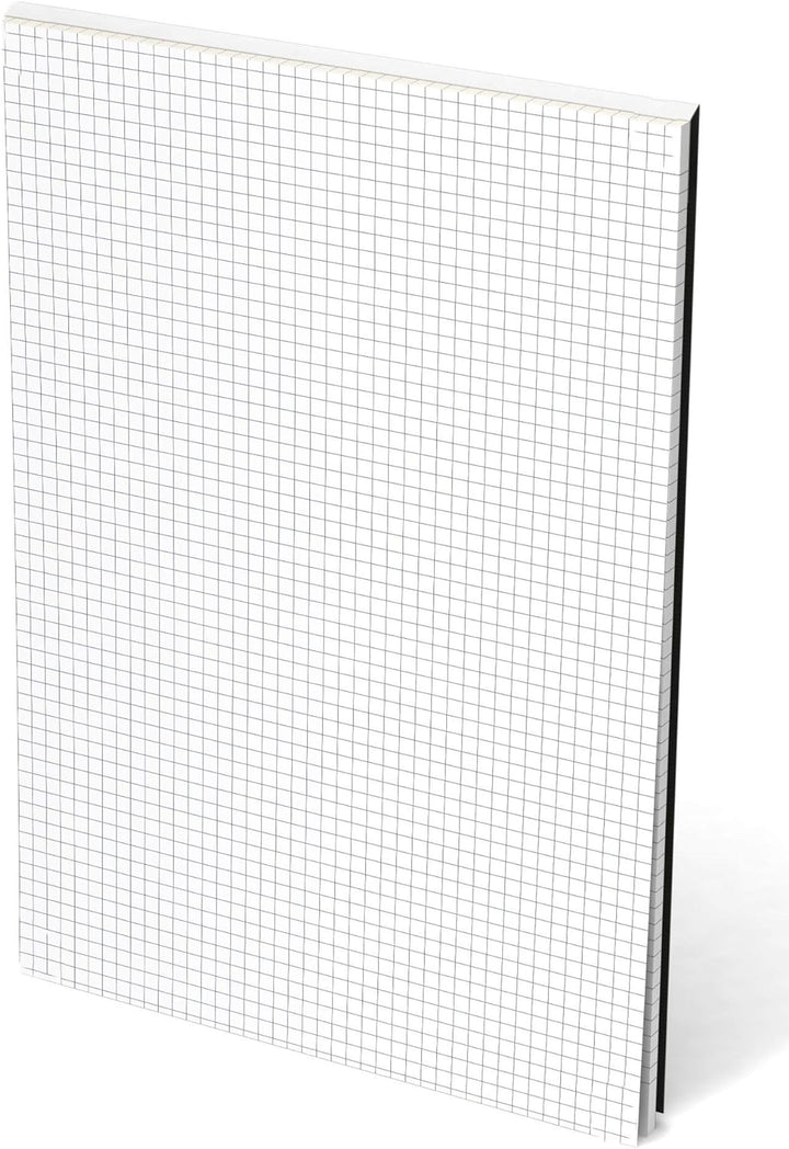 Oxford Briefblock A4 kariert, 50 Blatt, schwarz, 10 Stück, kariert