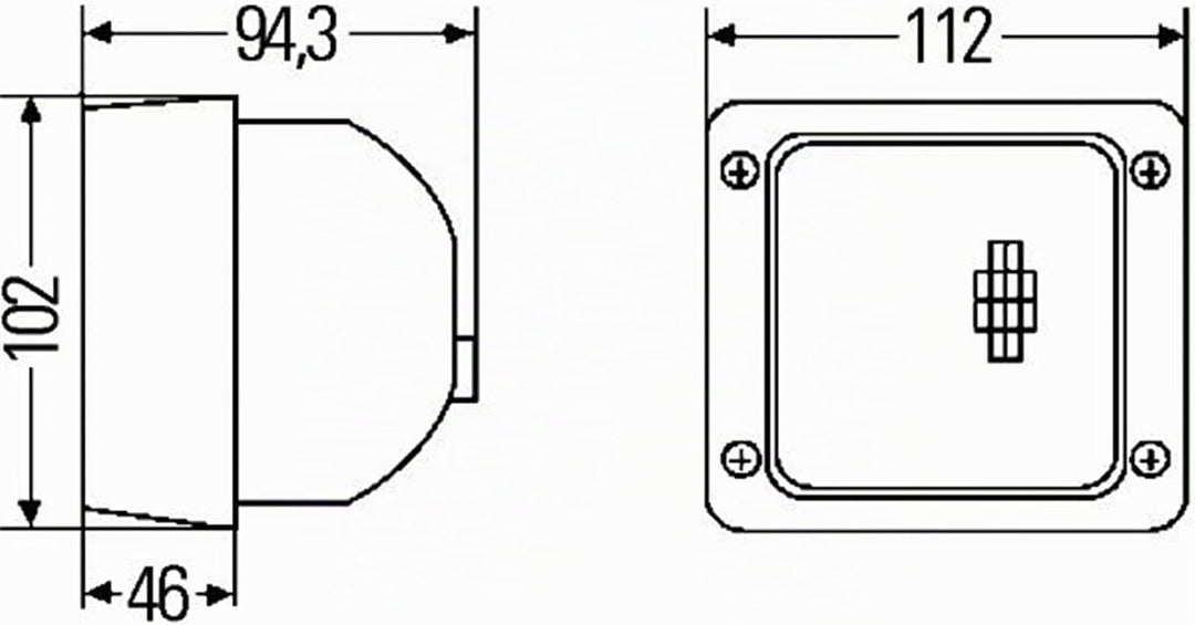 HELLA - Halogen-Arbeitsscheinwerfer - Ultra Beam - 12/24V - Einbau/Schraubanschluss - 4-Punkt Befest