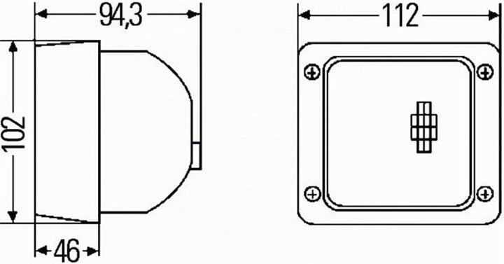 HELLA - Halogen-Arbeitsscheinwerfer - Ultra Beam - 12/24V - Einbau/Schraubanschluss - 4-Punkt Befest