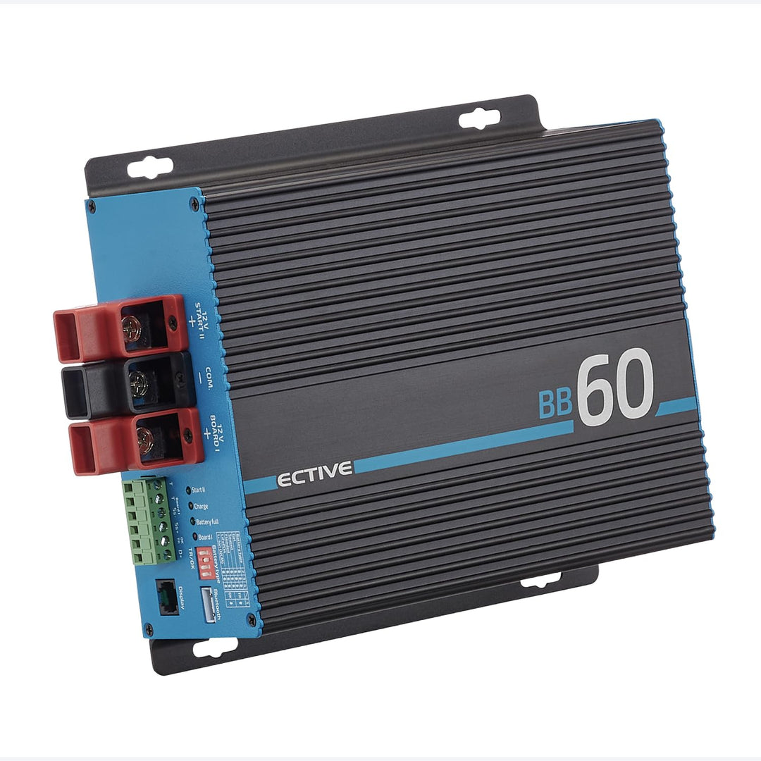 ECTIVE - BB 60 Ladebooster 60A 12V auf 12V - kompaktes DC-DC Ladegerät für AGM/Gel/Nass/LiFePO4 - Ba