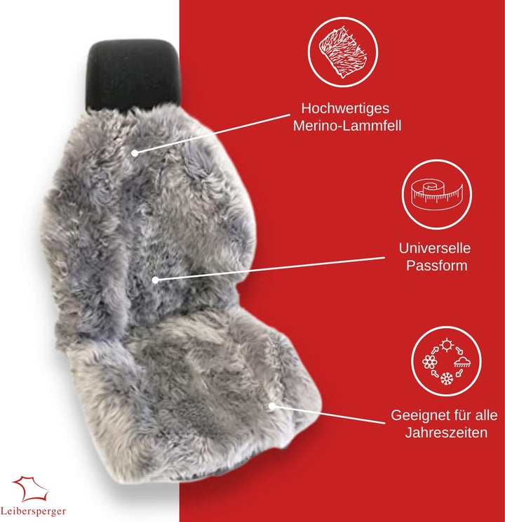 Leibersperger Hochwertige Autofell Sitzauflage Stoffsitz – Geeignet für Jede Jahreszeit - Besonders