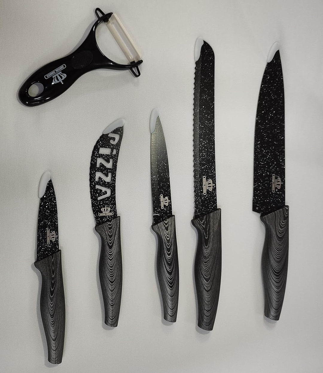 Royal Swiss Switzerland Messer Set - Chefmesser - Brotmesser -Universalmesser - Pizzamesser - Schälm