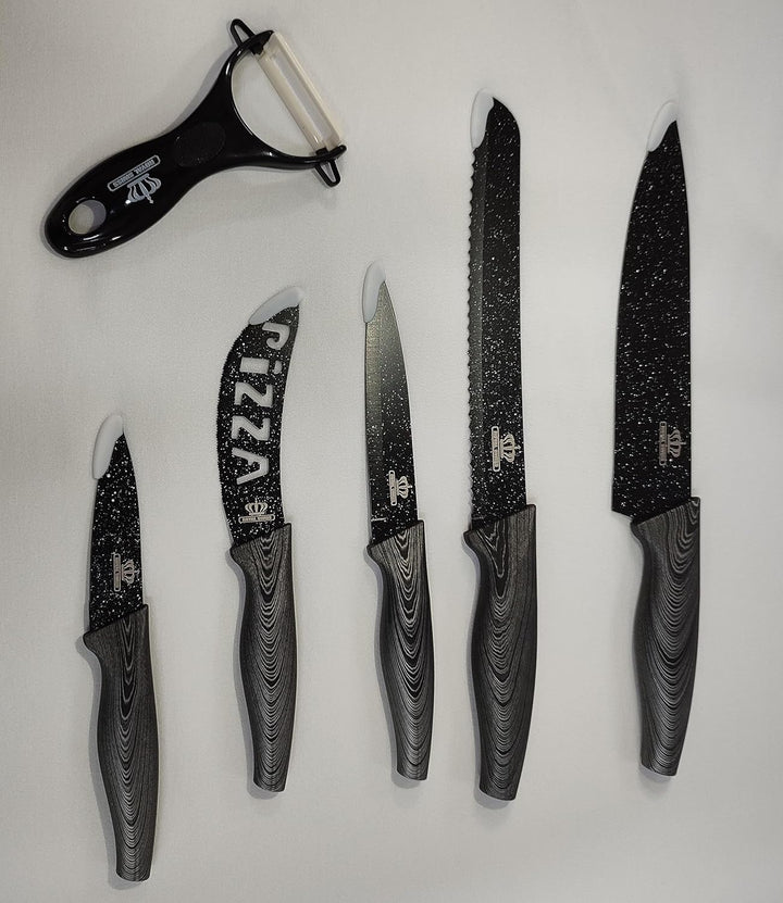 Royal Swiss Switzerland Messer Set - Chefmesser - Brotmesser -Universalmesser - Pizzamesser - Schälm