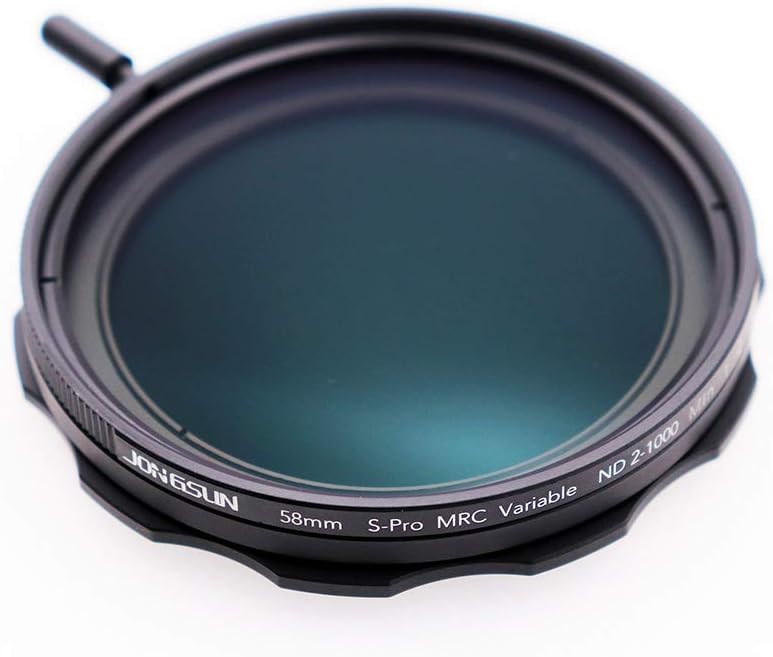 JONGSUN Variable ND Filter 58mm, S-Pro HD MRC 16-Schicht Nanobeschichtung, ND2-ND1000, Kameraneutral