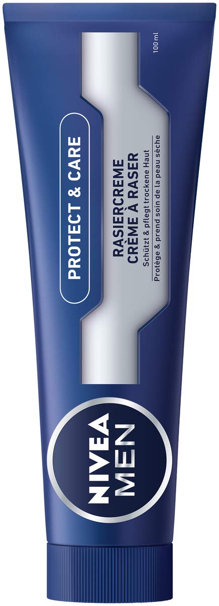 NIVEA MEN Protect & Care Rasiercreme im 6er Pack (6 x 100 ml), mit cremigem Schaum für eine sanfte R