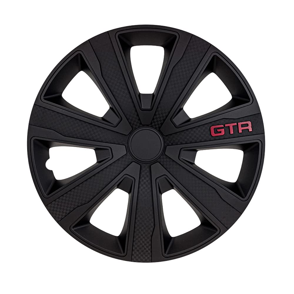 J-Tec Satz Radzierbleden GTR Karbon 14-Zoll Schwarz Schwarz 14-Zoll, Schwarz 14-Zoll