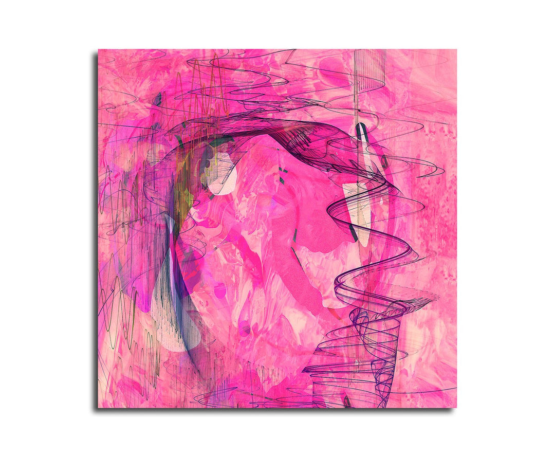 Paul Sinus Art Fragewelten - Abstrakt394_60x60cm Bild bunt auf Leinwand Abstraktes Motiv quadratisch