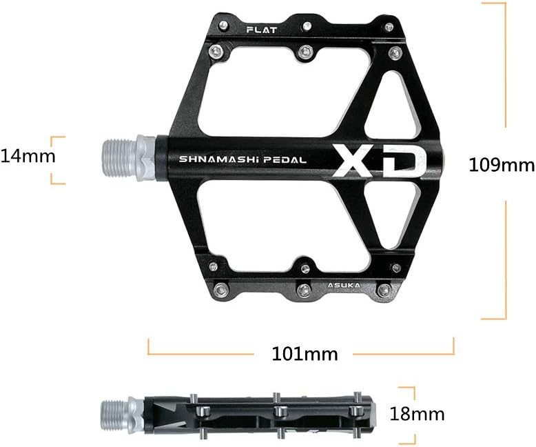 FrontStep General Aluminium Anti-Rutschpedale Leicht Fahrrad Pedale Mit Cr-Mo Stahlspindel Für MTB/M