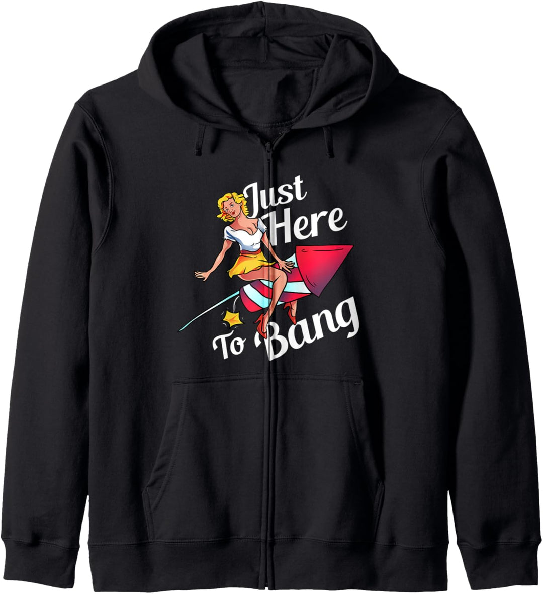 4th of July Party Outfit Funny - Just Here to Bang Kapuzenjacke