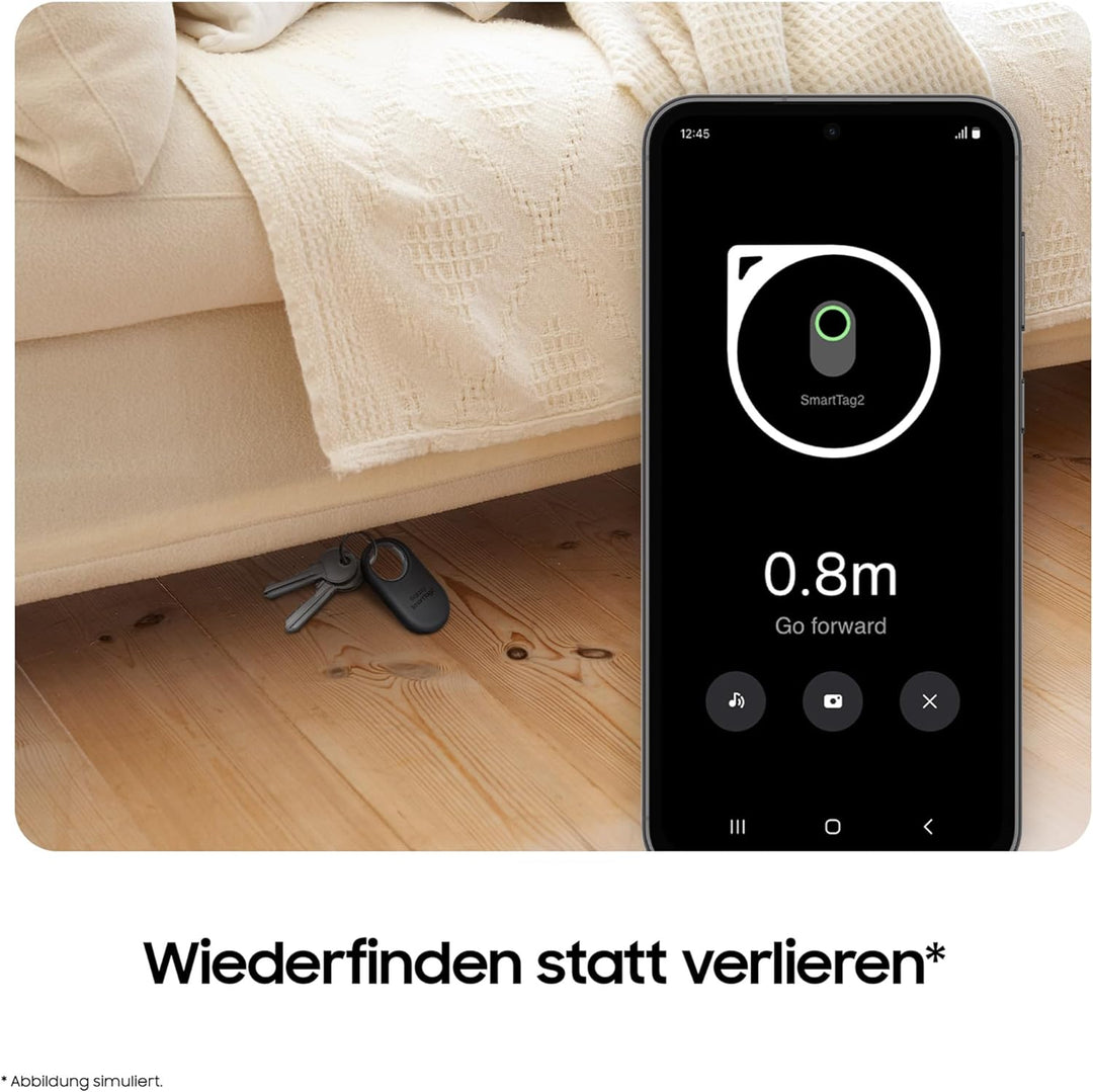 Samsung Galaxy SmartTag2 Bluetooth-Tracker, Kompassansicht, Suche in der Nähe, mit bis zu 500 Tage L