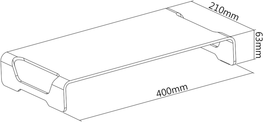 Ergolutions® Aluminium Monitorerhöhung - Ergonomisch, Schreibtisch-Organizer, Gebürstetes Alu, Besse