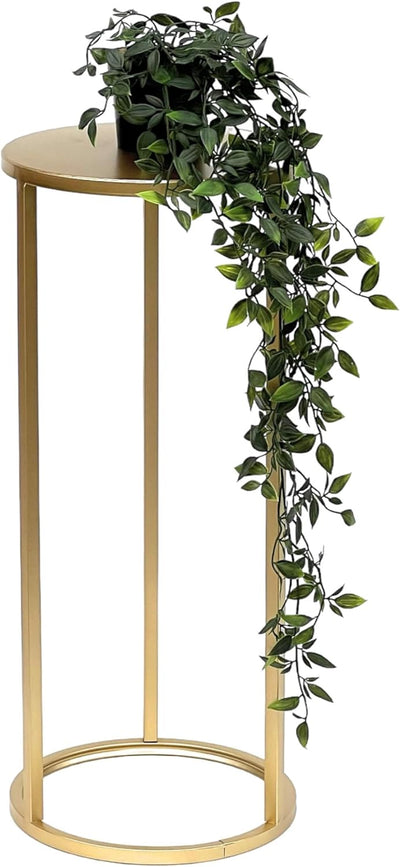 DanDiBo Blumenhocker Metall Gold Rund Blumenständer Beistelltisch 96510 Blumensäule Modern Pflanzens