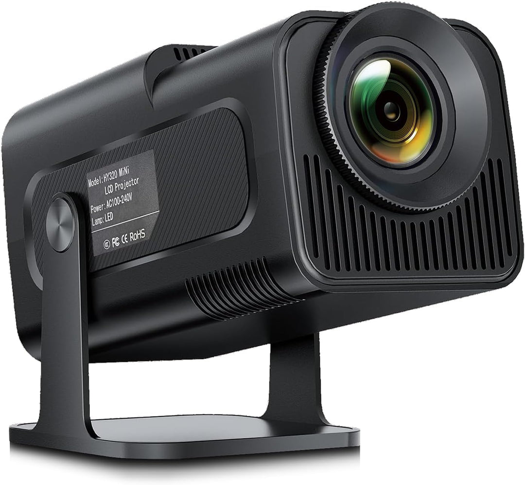 WOOPKER Mini Projektor HY320 Tragbarer Projektor, Unterstützt 4K 1080P mit Zweiband-WIFI6 5G Drahtlo
