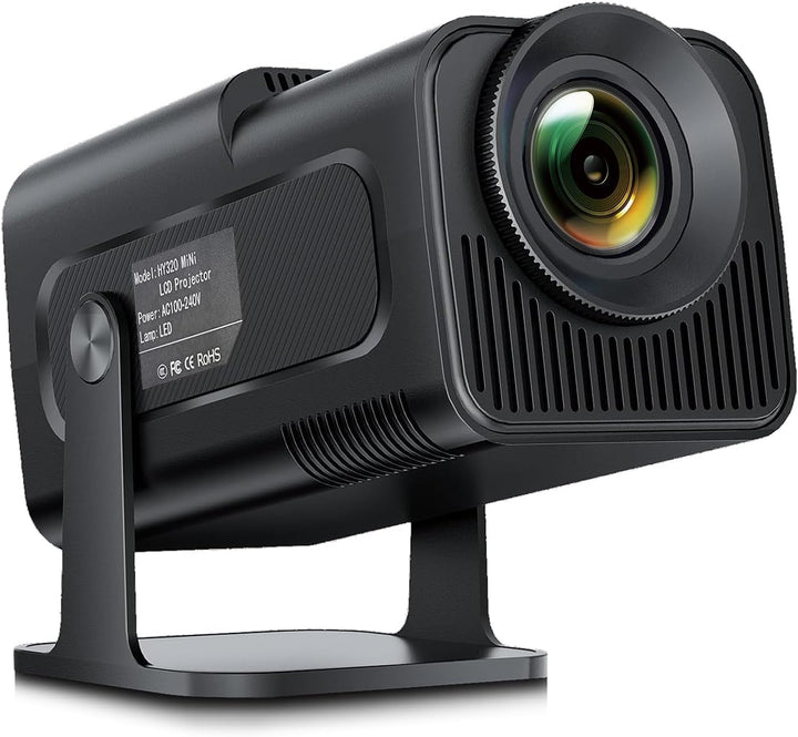 WOOPKER Mini Projektor HY320 Tragbarer Projektor, Unterstützt 4K 1080P mit Zweiband-WIFI6 5G Drahtlo