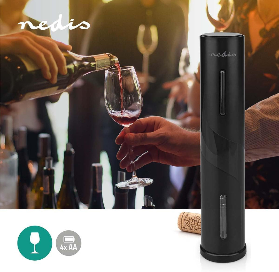 Nedis Elektronischer Weinöffner | ABS/Aluminium | Schwarz