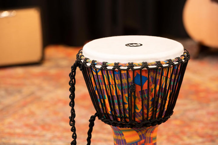Meinl Percussion 25cm Rope Tuned Travel Series Djembe Trommel - mit Ziegenfell - Musikinstrument für