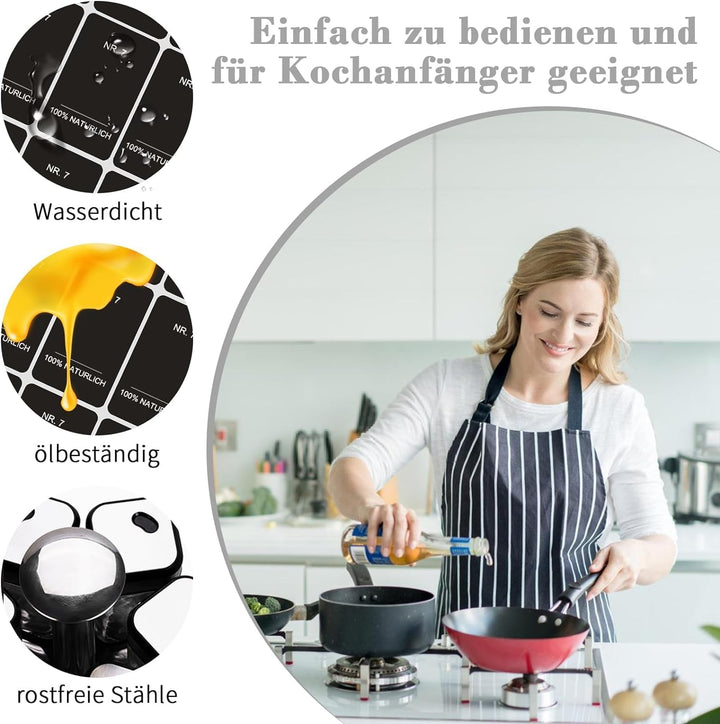 SIAZIH 360° Gewürzkarussell Drehbar, Gewürze Organizer mit 6 x 120ml Gewürzgläser, 360° Grössenverst