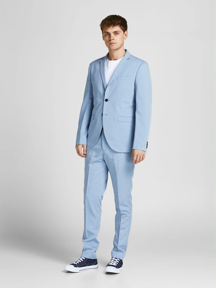 JACK & JONES Herren Blazer Anzugjacke Sakko JPRFranco Slim Fit 52 Ashley Blue/Fit:super Slim Fit, 52