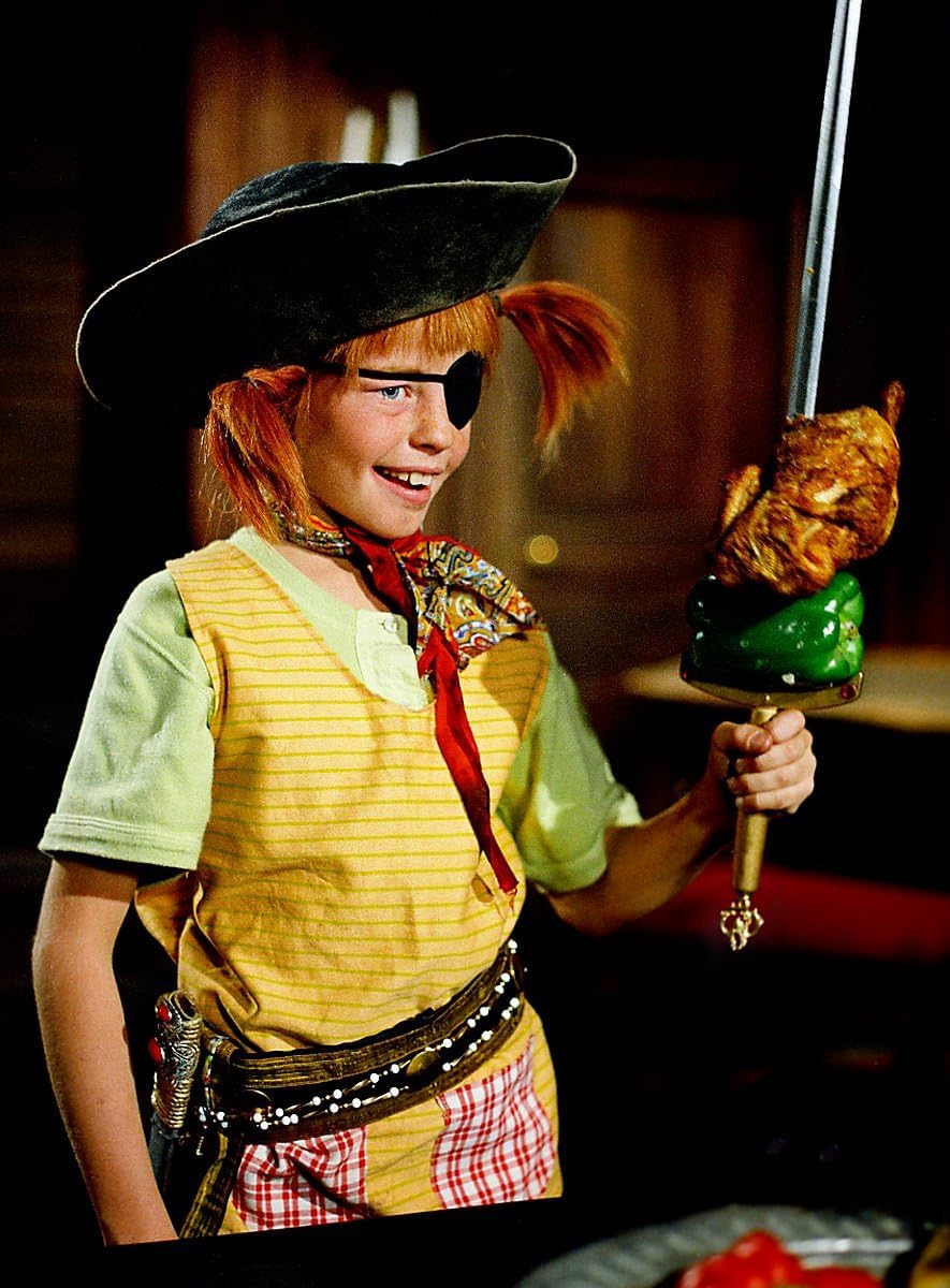 Maskworld Pippi Langstrumpf - Original Filmkostüm für Erwachsene 4teilig - gelb/grün (Small) Kostüm