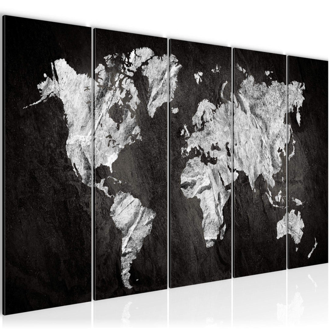 Runa Art Bild Weltkarte Wandbilder auf Vlies Leinwand 5 Teilig Wanddekoration Büro Wohnzimmer 002956
