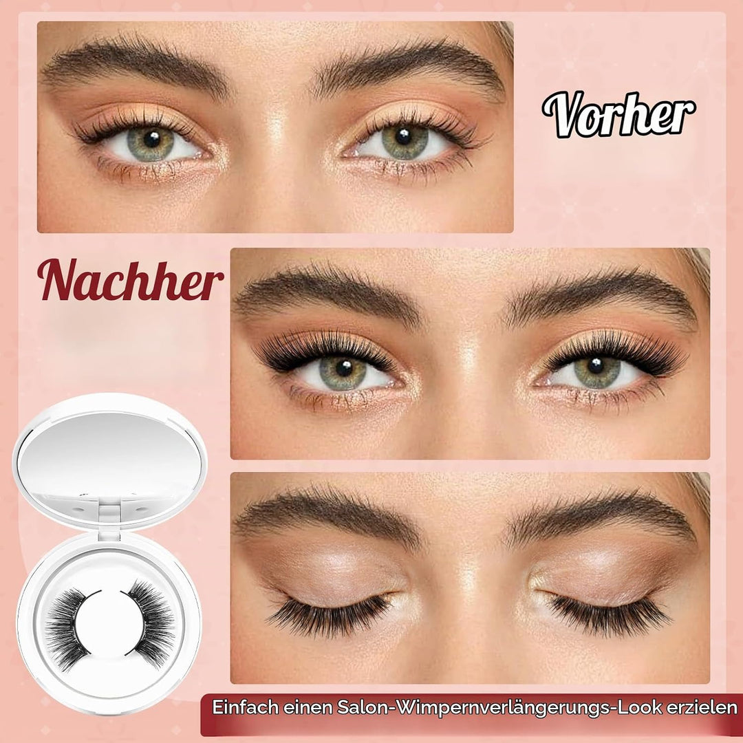 Higu clace Magnetische Wimpern,Magnet Wimpern Ohne Eyeliner,Magnetische Wimpern mit Applikator,Wimpe