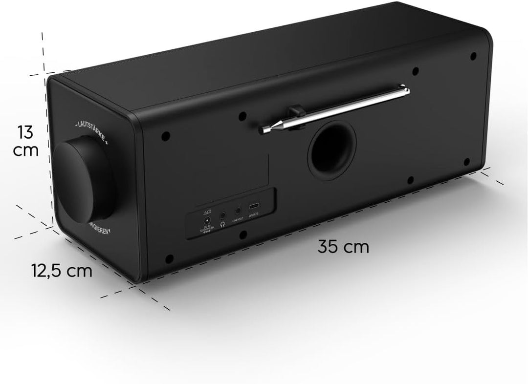 Hama Digitalradio mit Wecker (DAB Radio mit grossem Display, Küchenradio, DAB+, Seniorenradio mit ei