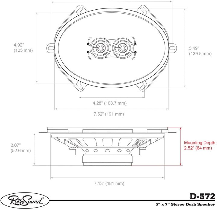 RetroSound D-572UK - 2-Wege Coaxsystem