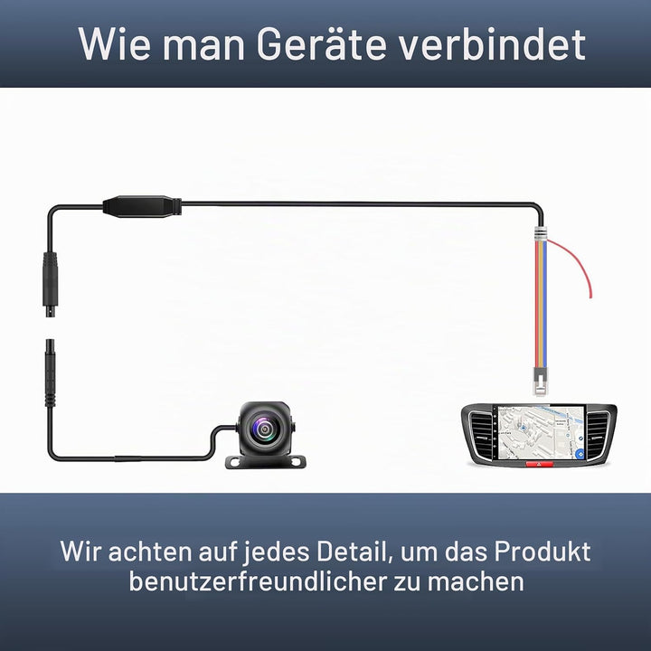 HD-Rückfahrkamera, AHD 720P Auto-Rückfahrkamera, 170° Weitwinkel, Kompatibel mit LIUIBOBU AutoRadio