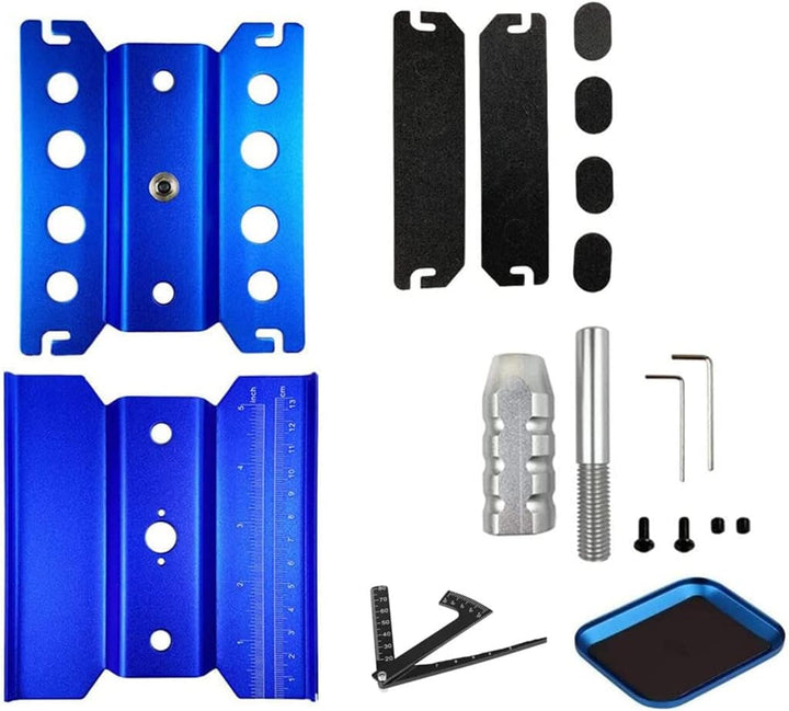 RC Car Work Stand Aluminium Reparatur Workstation mit Schraubablage RC Einstellbare Lineal für 1/10