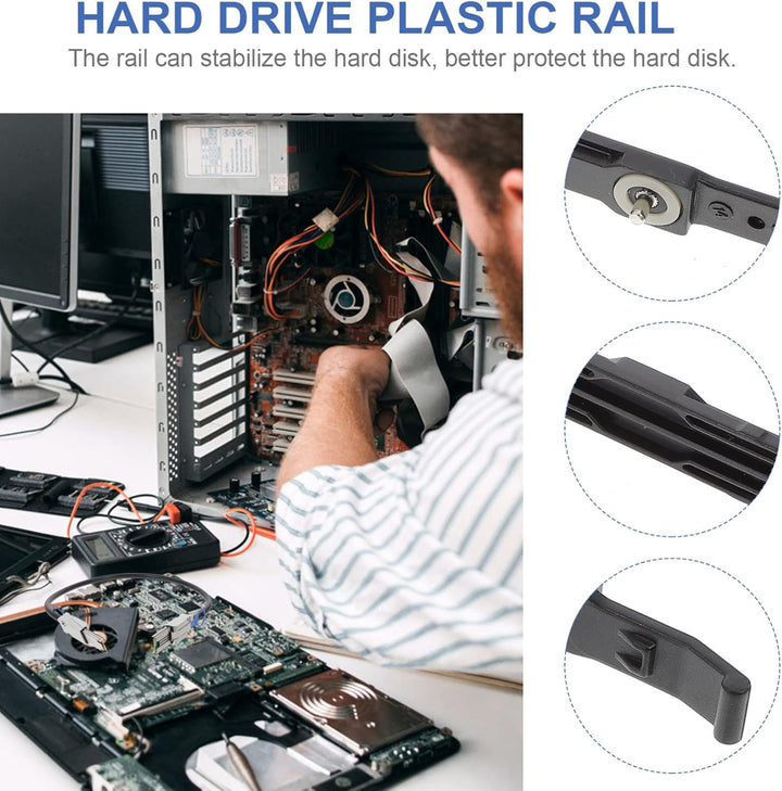 SOLUSTRE 2Paar Interne Ständer Halterung Halterung für HDD-Computer Ersatz Montage-Hartschienen Zube