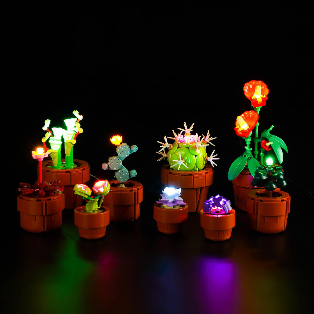Led Licht Set für Lego 10329 Icons Mini Pflanzen (Kein Lego), Dekorationsbeleuchtungsset für Lego Ti