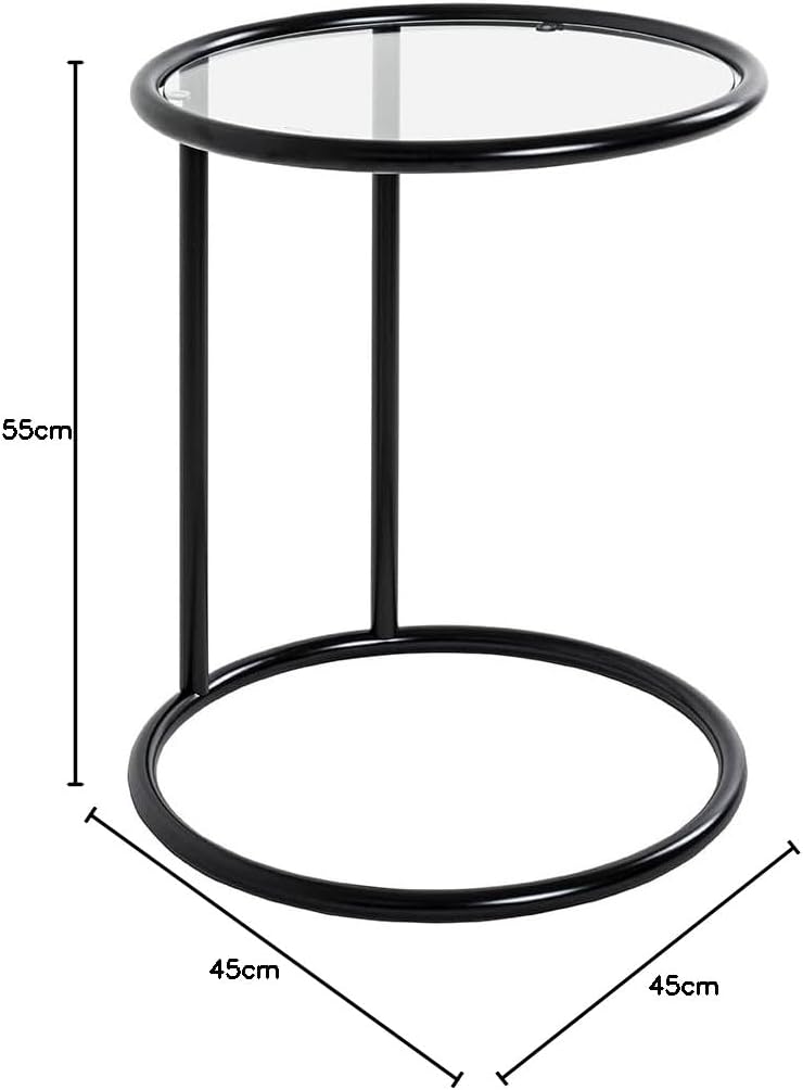 HAKU Möbel Beistelltisch, Metall, schwarz, Ø 45 x H 55 cm Ø 45 x H 55 Schwarz, Ø 45 x H 55 Schwarz