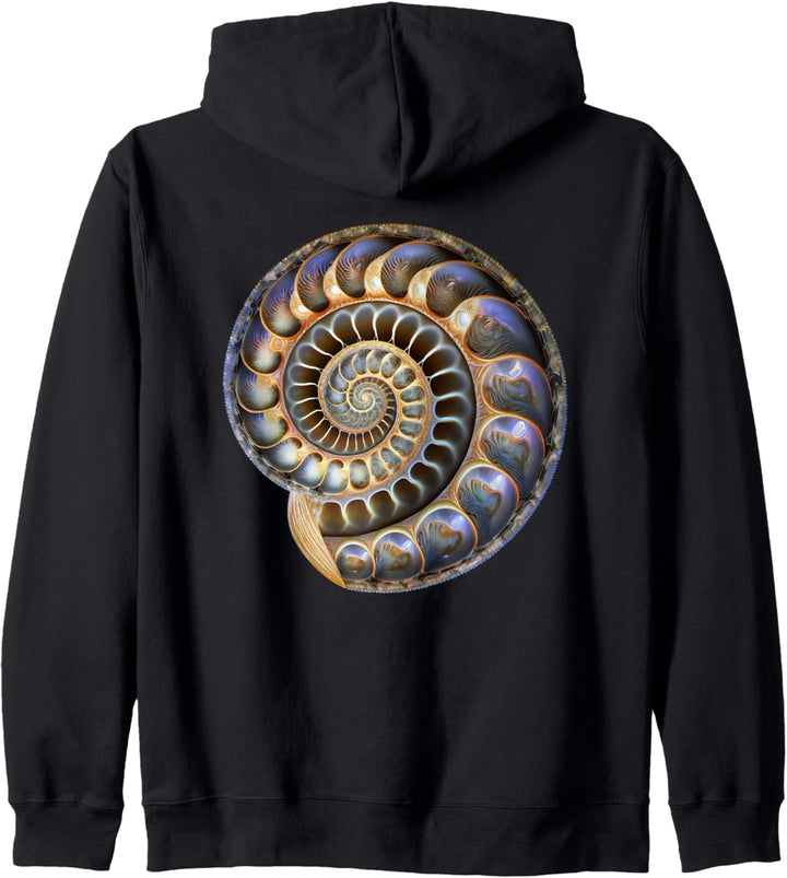 Fibonacci, Spirale, Muschel, Schnecke, Phi, Symbol, goldenes Verhältnis Kapuzenjacke