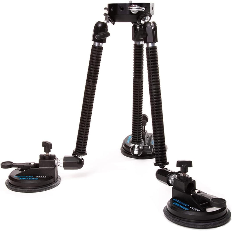 CAMTREE G-51 Professional Gripper Campod Car Mount Stabilizer - Black Triple Vacuum Suction Cup for