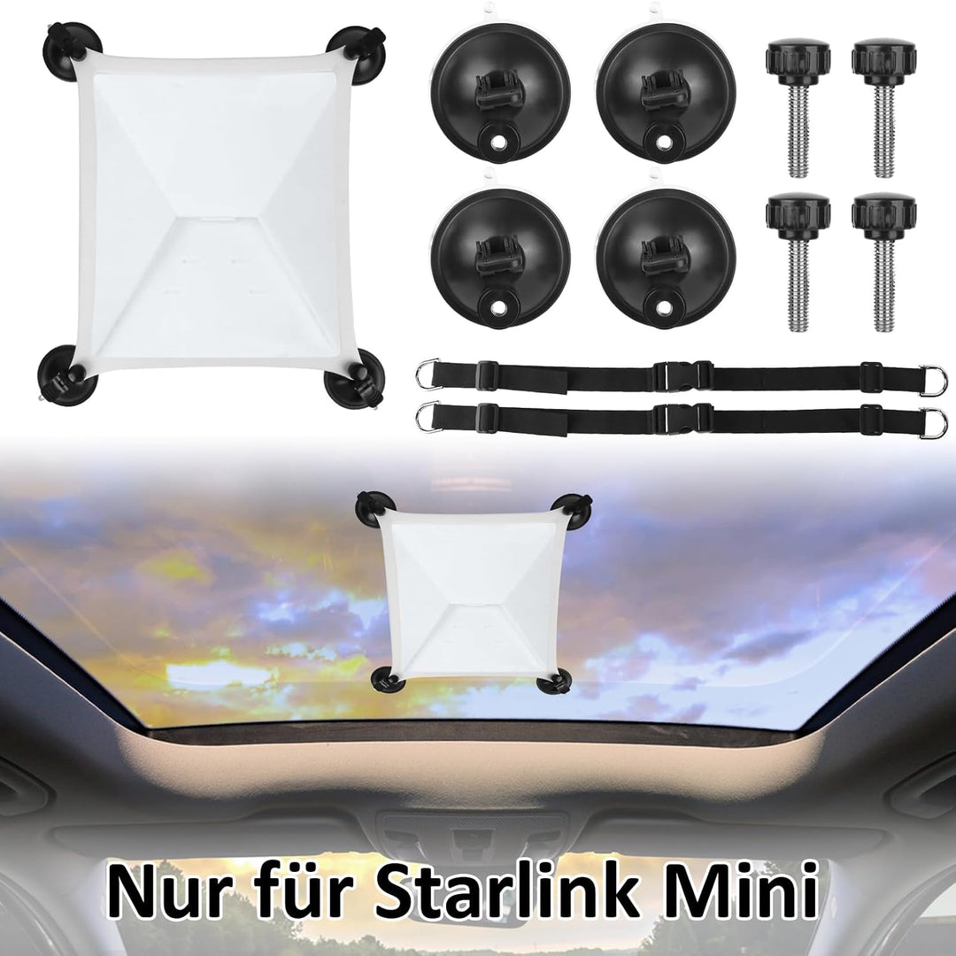 Starlink Mini Saugnapfhalterung mit Silikon-Schutzhulle 4 Saugnäpfe