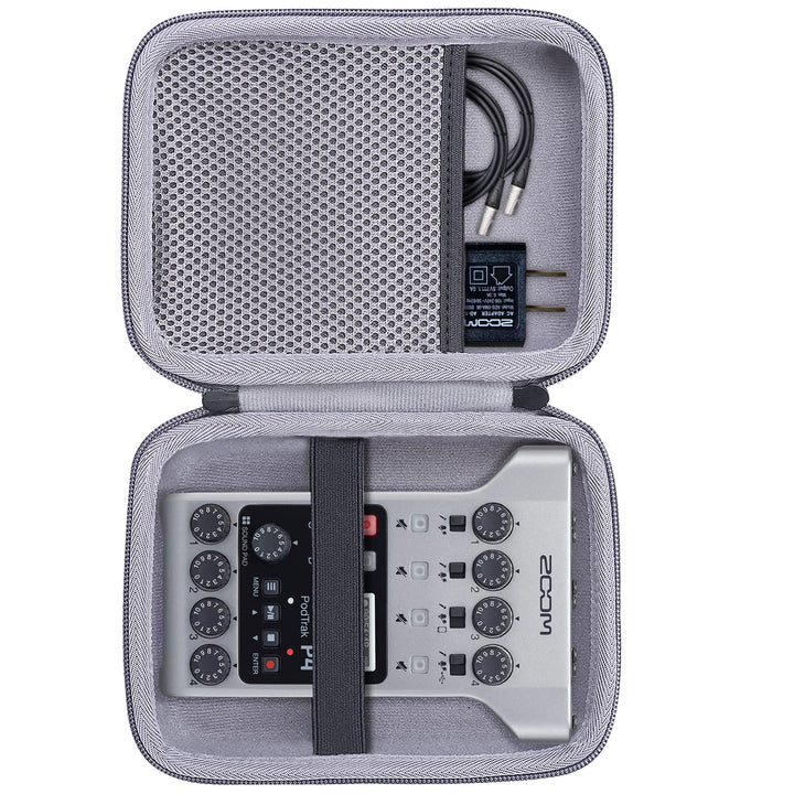 co2CREA Hart Reise Schutz Hülle Etui Tasche für Zoom PodTrak P4 Tragbarer Multitrack Podcast-Recorde