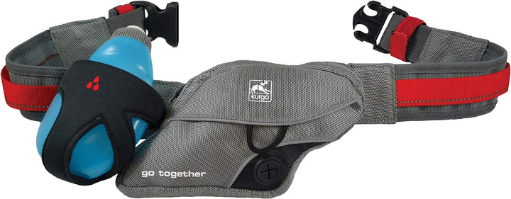 Kurgo Laufgürtel für freihändige Ausflüge mit Ihrem Hund, Mit Wasserflasche und Tasche, Einstellbare