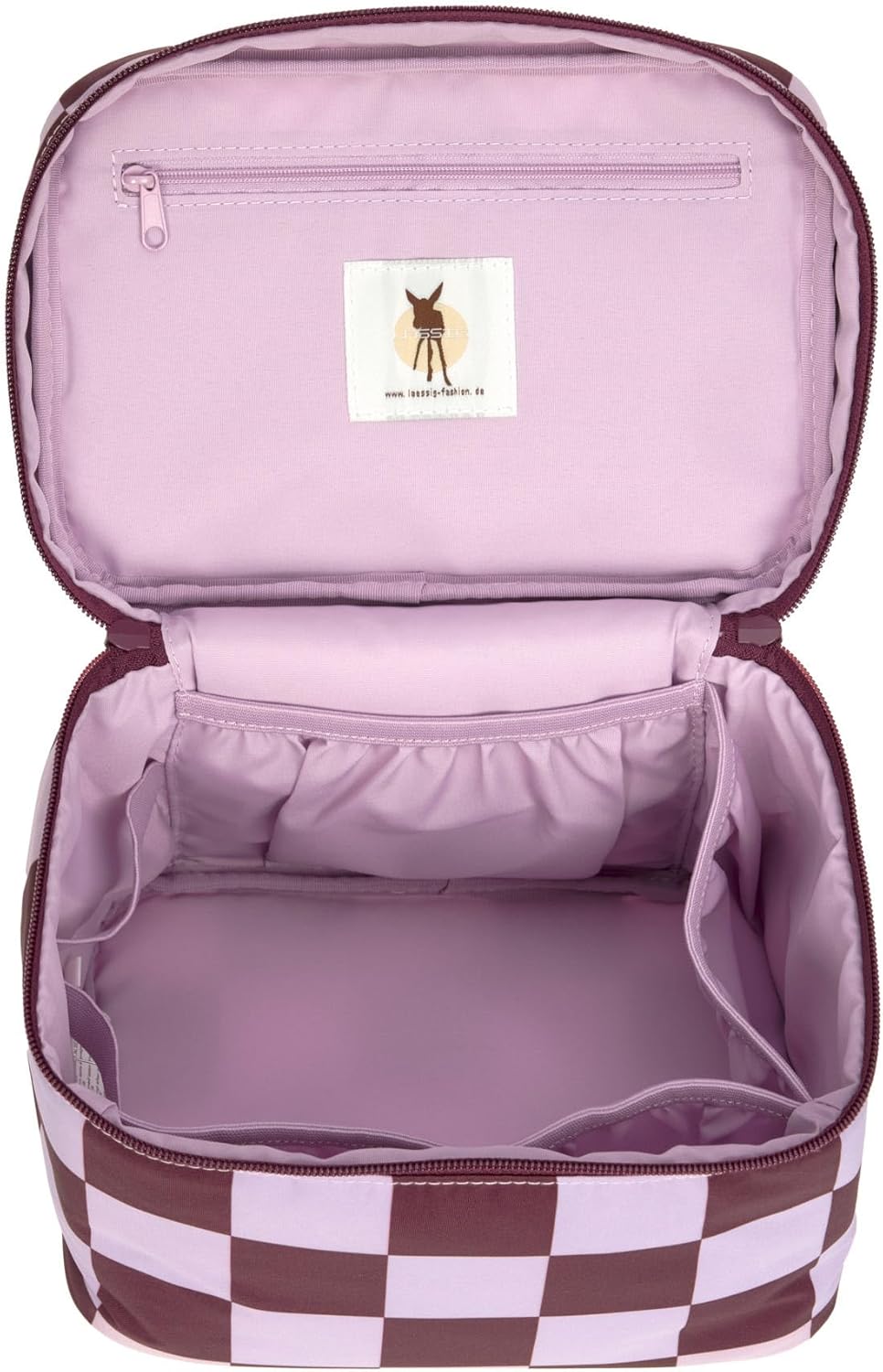 LÄSSIG Baby Wickeltisch Organizer Windel-Organizer to Go/Casual Nursery Caddy To Go Dunkelrot, Dunke