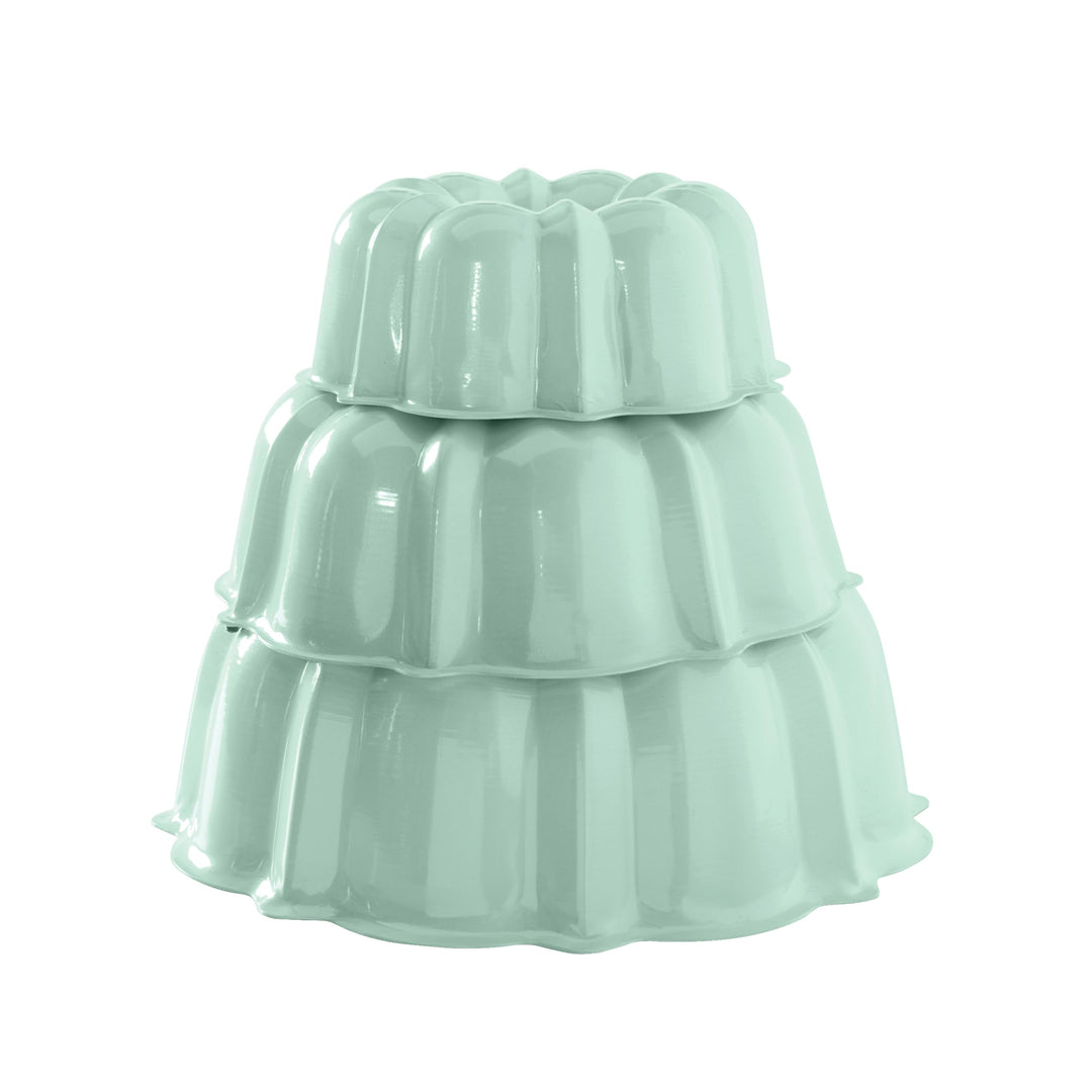 Nordic Ware Gestuftes Gugelhupf-Set, 3, 6, 12 Tassen, Meeresglas 3, 6, and 12-Cup Sea Glass, 3, 6, a
