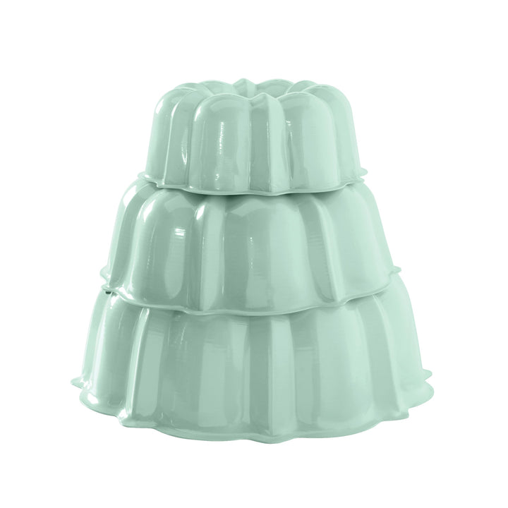 Nordic Ware Gestuftes Gugelhupf-Set, 3, 6, 12 Tassen, Meeresglas 3, 6, and 12-Cup Sea Glass, 3, 6, a